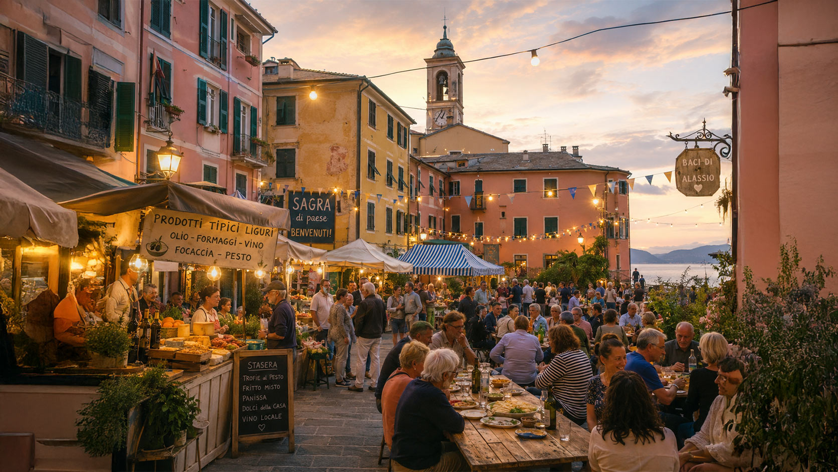 Immagine promozionale di LaMiaSagra.it con atmosfera di sagra di paese